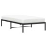 Cadre de lit métal sans matelas noir 100x190 cm 