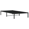 Cadre de lit métal sans matelas noir 100x190 cm 