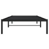 Cadre de lit métal sans matelas noir 100x190 cm 