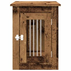 Meuble de cage chien vieux bois 45x62x59 cm bois d'ingénierie 