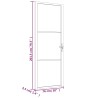 Porte intérieure 76x201,5 cm Blanc Verre ESG et aluminium 