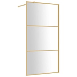 Paroi de douche avec verre ESG transparent doré 115x195 cm 