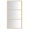 Paroi de douche avec verre ESG transparent doré 115x195 cm 