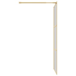 Paroi de douche avec verre ESG transparent doré 115x195 cm 