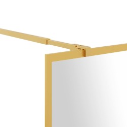 Paroi de douche avec verre ESG transparent doré 115x195 cm 