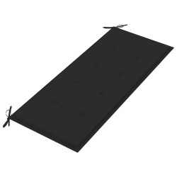 Banc de jardin empilable et coussin 128,5cm Bois de teck massif 