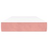 Matelas de lit à ressorts ensachés rose 120x190x20 cm velours 