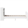 Lit bibliothèque sans matelas blanc 75x190cm bois de pin massif 