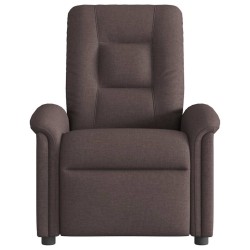 Fauteuil de massage inclinable Marron foncé Tissu 