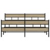 Cadre de lit en métal sans matelas chêne sonoma 183x213 cm 