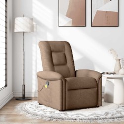 Fauteuil de massage inclinable Marron Tissu 