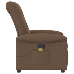 Fauteuil de massage inclinable Marron Tissu 