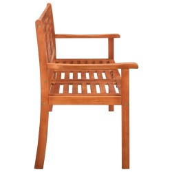 Banc de jardin 3 places avec coussin 150 cm Bois d'eucalyptus 