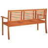 Banc de jardin 3 places avec coussin 150 cm Bois d'eucalyptus 