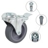 32 pcs Roulettes pivotantes à trou de boulon 75 mm 