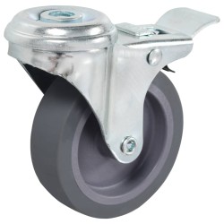 32 pcs Roulettes pivotantes à trou de boulon 75 mm 