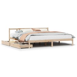 Cadre de lit sans matelas 180x200 cm bois massif de pin 