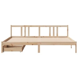 Cadre de lit sans matelas 180x200 cm bois massif de pin 