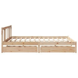 Cadre de lit sans matelas 180x200 cm bois massif de pin 