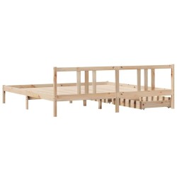 Cadre de lit sans matelas 180x200 cm bois massif de pin 