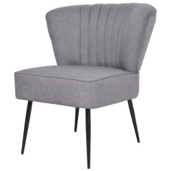 Chaise de cocktail gris clair tissu 