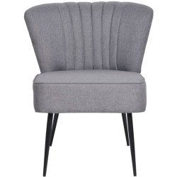 Chaise de cocktail gris clair tissu 