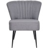 Chaise de cocktail gris clair tissu 
