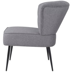 Chaise de cocktail gris clair tissu 