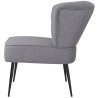 Chaise de cocktail gris clair tissu 