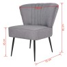 Chaise de cocktail gris clair tissu 