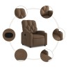 Fauteuil inclinable Marron Tissu 