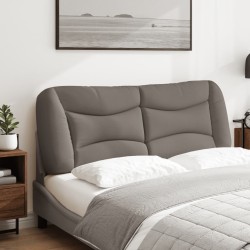 Coussin de tête de lit taupe 120 cm tissu 