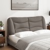 Coussin de tête de lit taupe 120 cm tissu 