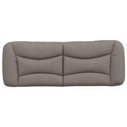 Coussin de tête de lit taupe 120 cm tissu 
