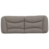 Coussin de tête de lit taupe 120 cm tissu 