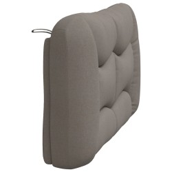 Coussin de tête de lit taupe 120 cm tissu 