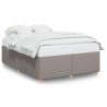 Cadre de lit sans matelas taupe 160x200 cm tissu 