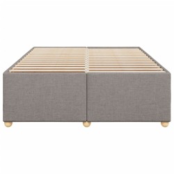 Cadre de lit sans matelas taupe 160x200 cm tissu 