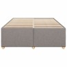 Cadre de lit sans matelas taupe 160x200 cm tissu 