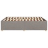 Cadre de lit sans matelas taupe 160x200 cm tissu 