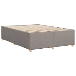 Cadre de lit sans matelas taupe 160x200 cm tissu 