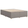 Cadre de lit sans matelas taupe 160x200 cm tissu 
