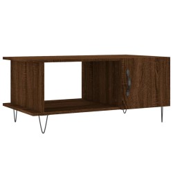 Table basse chêne marron 90x50x40 cm bois d'ingénierie 