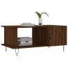 Table basse chêne marron 90x50x40 cm bois d'ingénierie 