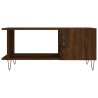 Table basse chêne marron 90x50x40 cm bois d'ingénierie 