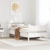 Cadre de lit avec tête de lit blanc 90x190cm bois de pin massif 