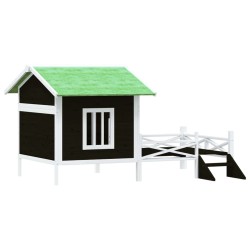 Chenil gris 159x120x88,5 cm bois de pin solide 