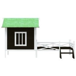 Chenil gris 159x120x88,5 cm bois de pin solide 