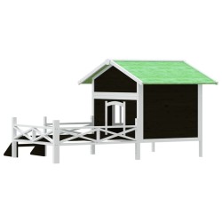 Chenil gris 159x120x88,5 cm bois de pin solide 