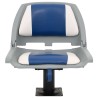 Ensemble de sièges de bateau pliables 4 pcs bleu et blanc 